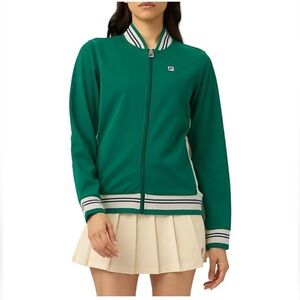 Fila Green and White Zip-Up Jacket